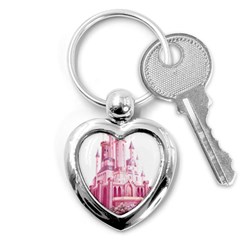 Pink Castle Key Chain (heart) by Jancukart