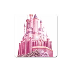 Pink Castle Square Magnet