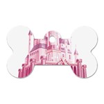 Pink Castle Dog Tag Bone (One Side) Front