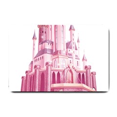 Pink Castle Small Doormat  by Jancukart