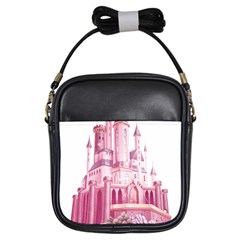 Pink Castle Girls Sling Bag