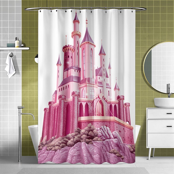 Pink Castle Shower Curtain 48  x 72  (Small) 