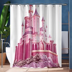 Pink Castle Shower Curtain 60  X 72  (medium) 