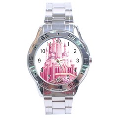 Pink Castle Stainless Steel Analogue Watch