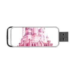 Pink Castle Portable Usb Flash (one Side) by Jancukart