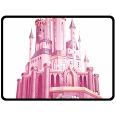 Pink Castle Double Sided Fleece Blanket (large) 