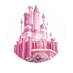 Pink Castle Mini Round Pill Box