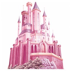 Pink Castle Wooden Puzzle Square