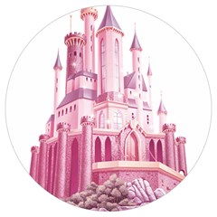 Pink Castle Round Trivet