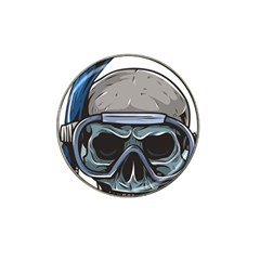 Skull-underwater-diving-skeleton-diving-head Hat Clip Ball Marker (4 Pack)