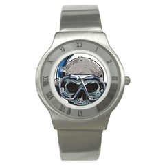 Skull-underwater-diving-skeleton-diving-head Stainless Steel Watch