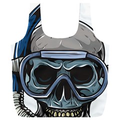 Skull-underwater-diving-skeleton-diving-head Full Print Recycle Bag (xxl)