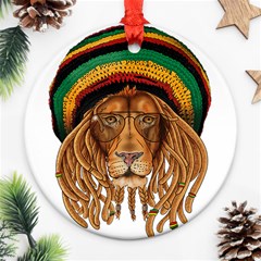 Lion Rastafari Ornament (round)