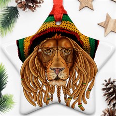 Lion Rastafari Ornament (star)