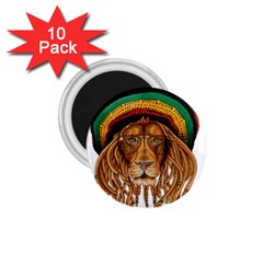 Lion Rastafari 1 75  Magnets (10 Pack)  by Jancukart