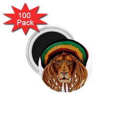 Lion Rastafari 1 75  Magnets (100 Pack)  by Jancukart