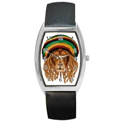 Lion Rastafari Barrel Style Metal Watch