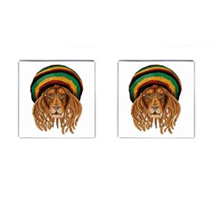 Lion Rastafari Cufflinks (square)