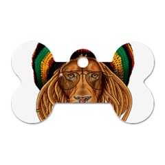 Lion Rastafari Dog Tag Bone (two Sides)