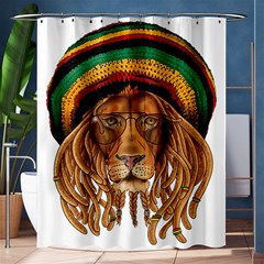 Lion Rastafari Shower Curtain 60  X 72  (medium) 