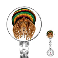 Lion Rastafari Stainless Steel Nurses Watch by Jancukart