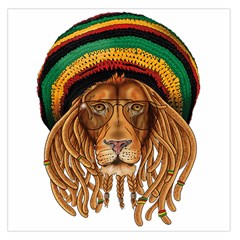 Lion Rastafari Square Satin Scarf (36  X 36 )