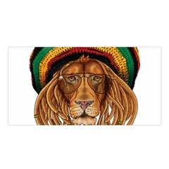 Lion Rastafari Satin Shawl 45  X 80 