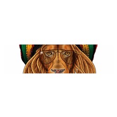 Lion Rastafari Oblong Satin Scarf (16  X 60 )