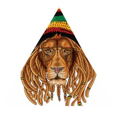 Lion Rastafari Wooden Puzzle Triangle by Jancukart