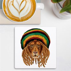 Lion Rastafari Uv Print Square Tile Coaster 