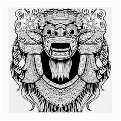 Balinese-art Barong-drawing-bali Medium Glasses Cloth (2 Sides)