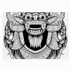 Balinese-art Barong-drawing-bali Large Glasses Cloth