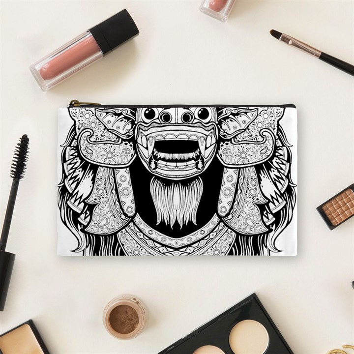 Balinese-art Barong-drawing-bali Cosmetic Bag (Medium)