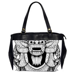 Balinese-art Barong-drawing-bali Oversize Office Handbag (2 Sides) by Jancukart