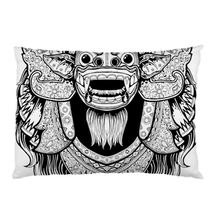 Balinese-art Barong-drawing-bali Pillow Case (Two Sides)