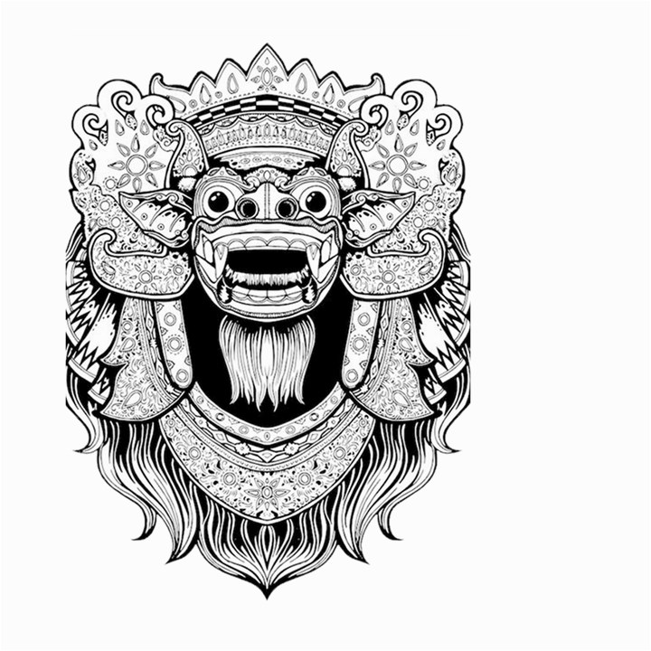 Balinese-art Barong-drawing-bali Large Garden Flag (Two Sides)