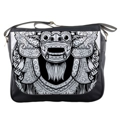 Balinese-art Barong-drawing-bali Messenger Bag by Jancukart