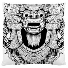 Balinese-art Barong-drawing-bali Large Cushion Case (two Sides) by Jancukart