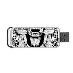 Balinese-art Barong-drawing-bali Portable Usb Flash (one Side)