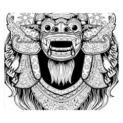 Balinese-art Barong-drawing-bali Double Sided Flano Blanket (small) 