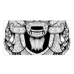 Balinese-art Barong-drawing-bali Satin Shawl 45  x 80  Front