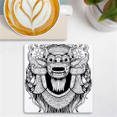 Balinese-art Barong-drawing-bali Uv Print Square Tile Coaster 