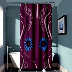 Folk Flowers Print Floral Pattern Ethnic Art Shower Curtain 36  X 72  (stall)  by Eskimos