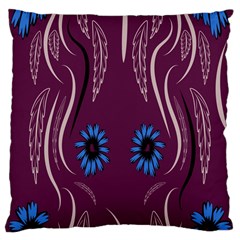 Folk Flowers Print Floral Pattern Ethnic Art Large Cushion Case (one Side) by Eskimos