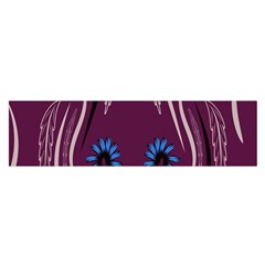 Folk Flowers Print Floral Pattern Ethnic Art Oblong Satin Scarf (16  X 60 ) by Eskimos