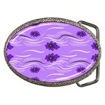 Folk flowers print Floral pattern Ethnic art Belt Buckles Front