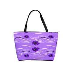 Folk Flowers Print Floral Pattern Ethnic Art Classic Shoulder Handbag by Eskimos