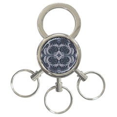 Folk Flowers Print Floral Pattern Ethnic Art 3-ring Key Chain by Eskimos