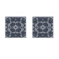 Folk Flowers Print Floral Pattern Ethnic Art Cufflinks (square) by Eskimos