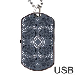 Folk Flowers Print Floral Pattern Ethnic Art Dog Tag Usb Flash (one Side) by Eskimos